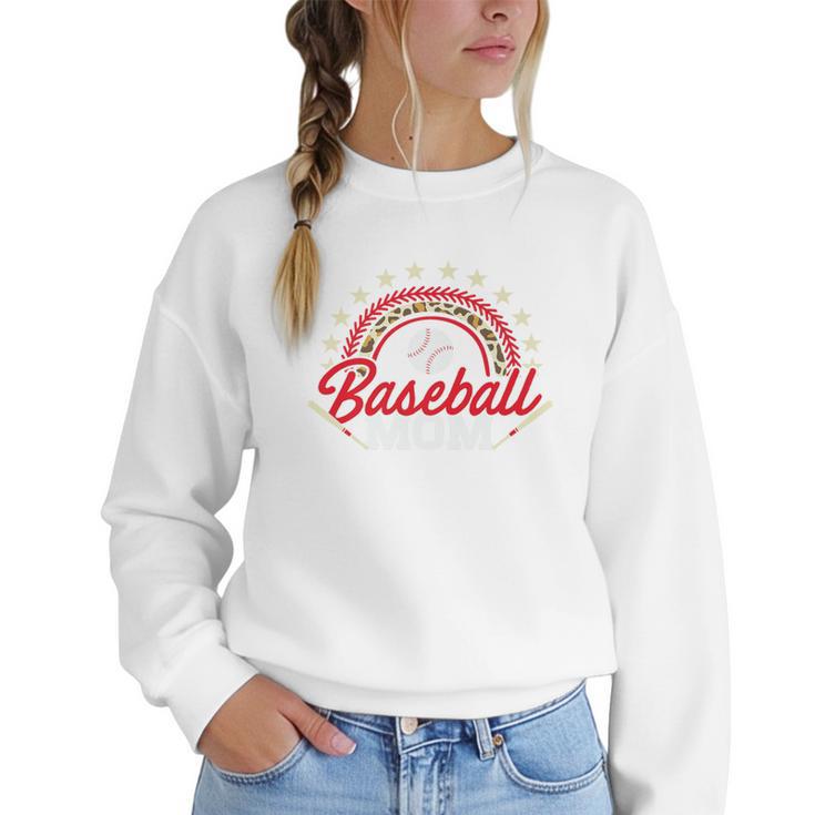 Baseball Mom Rainbow Great Team Mom Premium Women Crewneck Sweatshirt