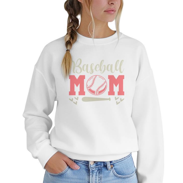 Baseball Mom Baseball Season Sports Mom Baseball Mama Women Crewneck Sweatshirt