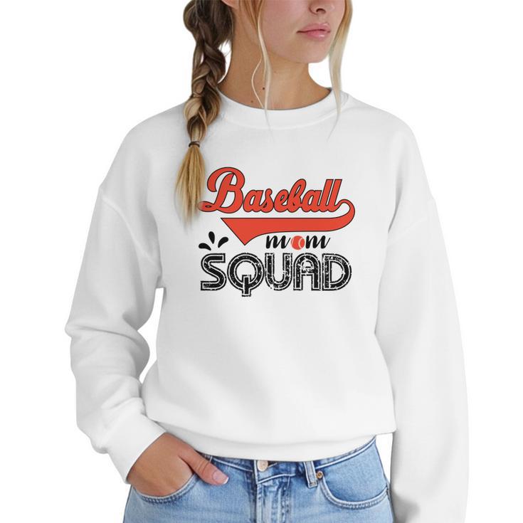 Baseball Mom Squad For Baseball Mom Women Crewneck Sweatshirt