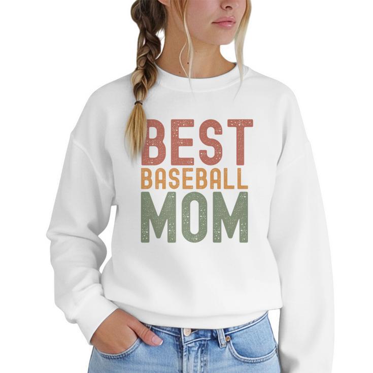 Best Baseball Mom Sports Cute Moms Day Premium Women Crewneck Sweatshirt