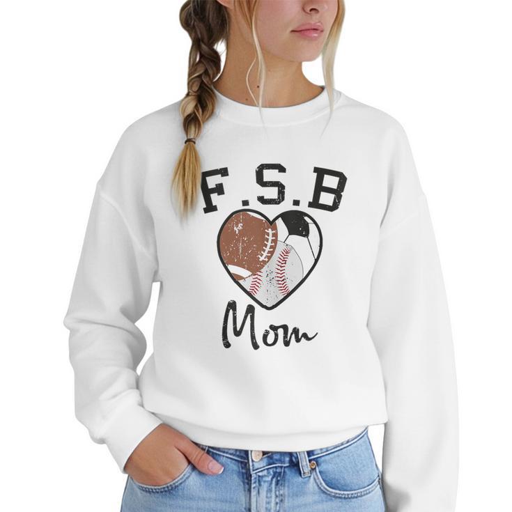 Football Soccer Baseball Mom For Women Women Crewneck Sweatshirt