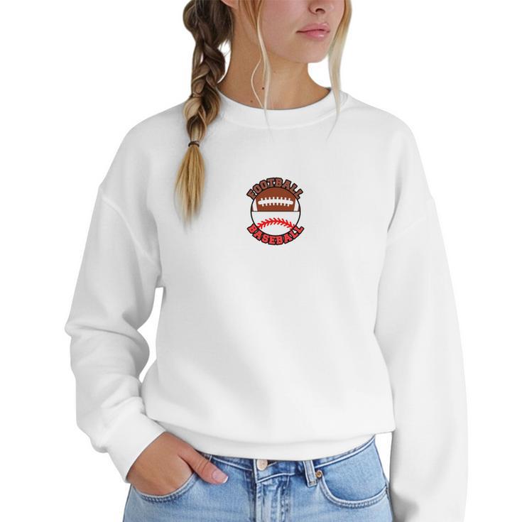 I'm A Proud Mom Football Baseball Mom Women Crewneck Sweatshirt
