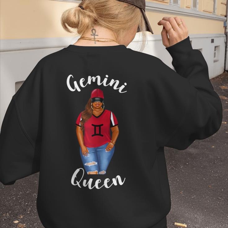 African American Baseball Mom Gemini Queen Zodiac Sign Women's Sweatshirt Back Print African American Baseball Mom Gemini Queen Zodiac Sign Women's Sweatshirt Back Print