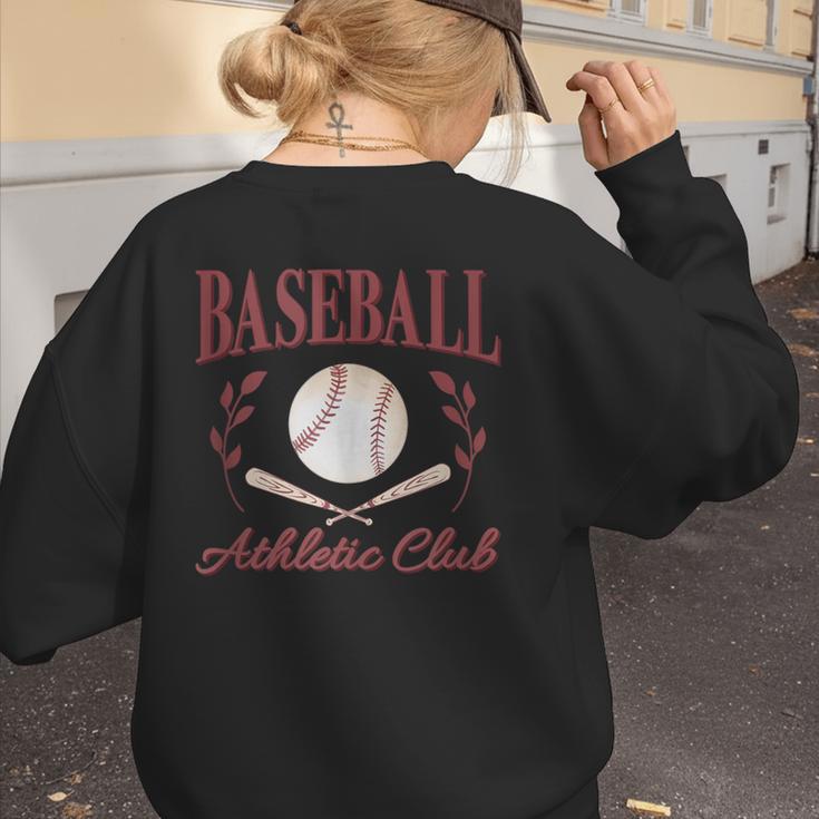 Baseball Athletic Social Club Baseball Mom Trendy Baseball Women's Sweatshirt Back Print Baseball Athletic Social Club Baseball Mom Trendy Baseball Women's Sweatshirt Back Print