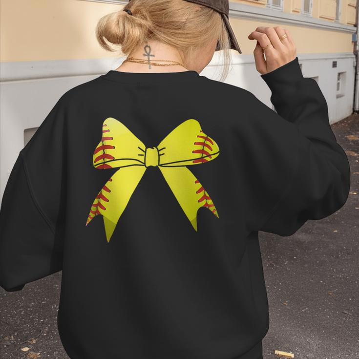 Baseball Bow Baseball Mom Women Baseball Mama Women's Sweatshirt Back Print Baseball Bow Baseball Mom Women Baseball Mama Women's Sweatshirt Back Print