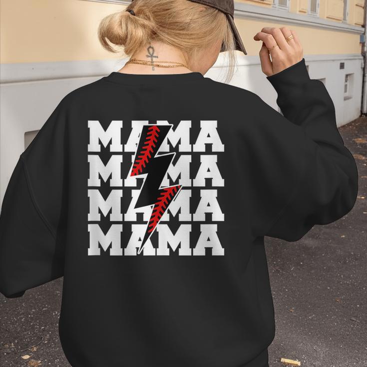 Baseball Mama Baseball Mom Women's Sweatshirt Back Print