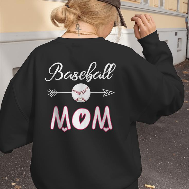 Baseball Mom Birthday Sport Baseball Sport Matching Family Women's Sweatshirt Back Print Baseball Mom Birthday Sport Baseball Sport Matching Family Women's Sweatshirt Back Print