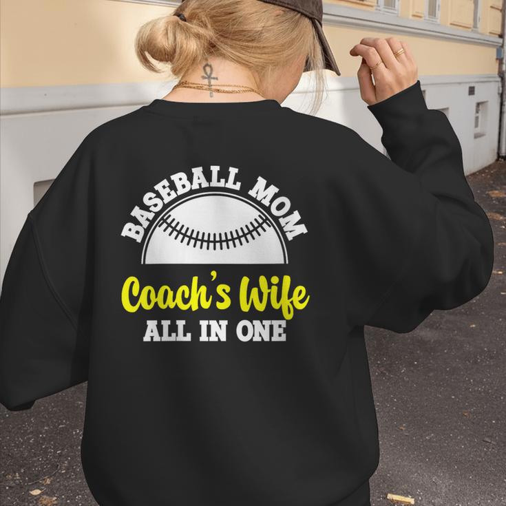 Baseball Mom Coach's Wife All In One Sports Player Coach Women's Sweatshirt Back Print
