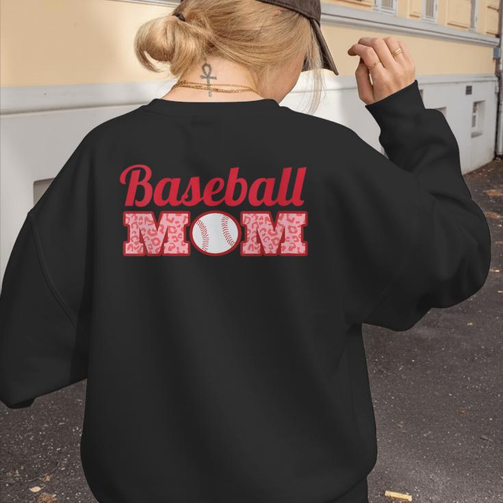 Baseball Mom Cute Mother Fans Baseball Graphic Women's Sweatshirt Back Print