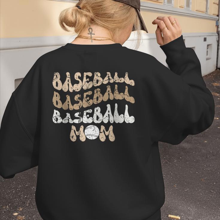 Baseball Mom Distressed Vintage Sports Player Calls Me Mom Women's Sweatshirt Back Print Baseball Mom Distressed Vintage Sports Player Calls Me Mom Women's Sweatshirt Back Print