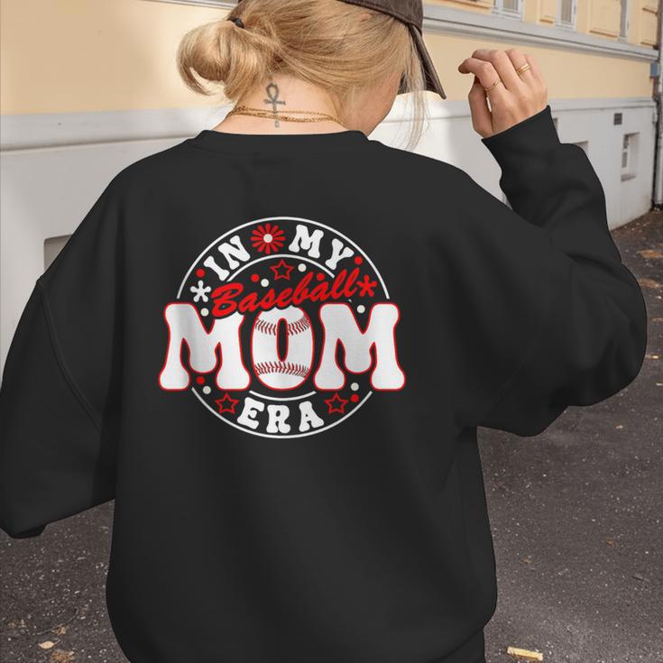 Baseball Mom Era For Women Player Mother Women's Sweatshirt Back Print