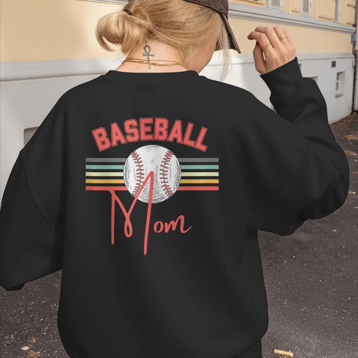 BASEBALL MOM Fun RETRO LOOK Women's Sweatshirt Back Print