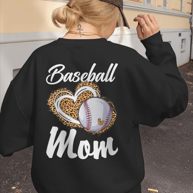 Baseball Mom Grandma Leopard Baseball Lover Fan Women's Sweatshirt Back Print Baseball Mom Grandma Leopard Baseball Lover Fan Women's Sweatshirt Back Print