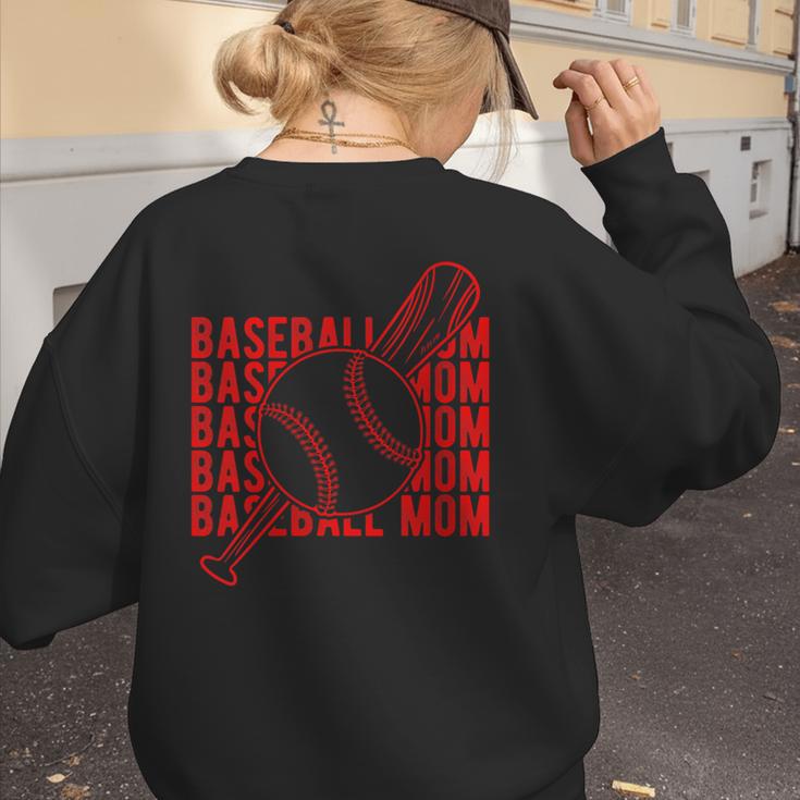 Baseball Mom Homerun Best Mom Sport Player Women's Sweatshirt Back Print Baseball Mom Homerun Best Mom Sport Player Women's Sweatshirt Back Print
