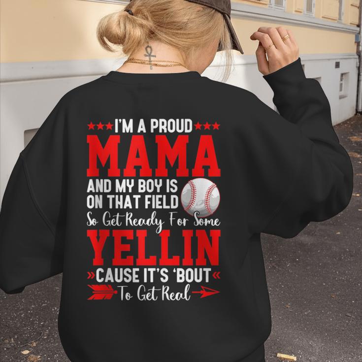 Baseball Mom Mama Baseball Lover Sport Mother's Day Women's Sweatshirt Back Print Baseball Mom Mama Baseball Lover Sport Mother's Day Women's Sweatshirt Back Print