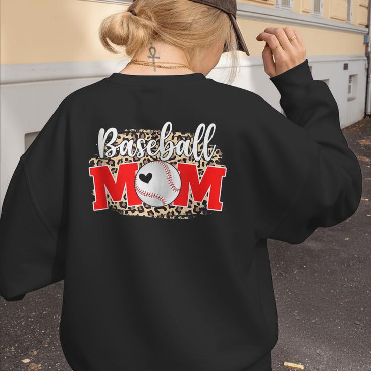 Baseball Mom Mother's Day For Mom Game Day Outfit Women's Sweatshirt Back Print Baseball Mom Mother's Day For Mom Game Day Outfit Women's Sweatshirt Back Print