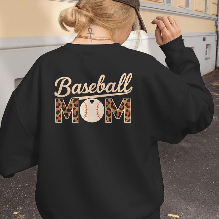 Baseball Mom Mothers' Day Women's Sweatshirt Back Print Baseball Mom Mothers' Day Women's Sweatshirt Back Print