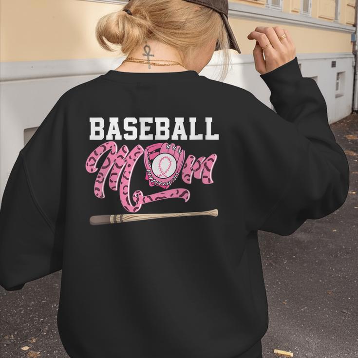 Baseball Mom Pink Ribbon Breast Cancer Awareness Fighters Women's Sweatshirt Back Print Baseball Mom Pink Ribbon Breast Cancer Awareness Fighters Women's Sweatshirt Back Print