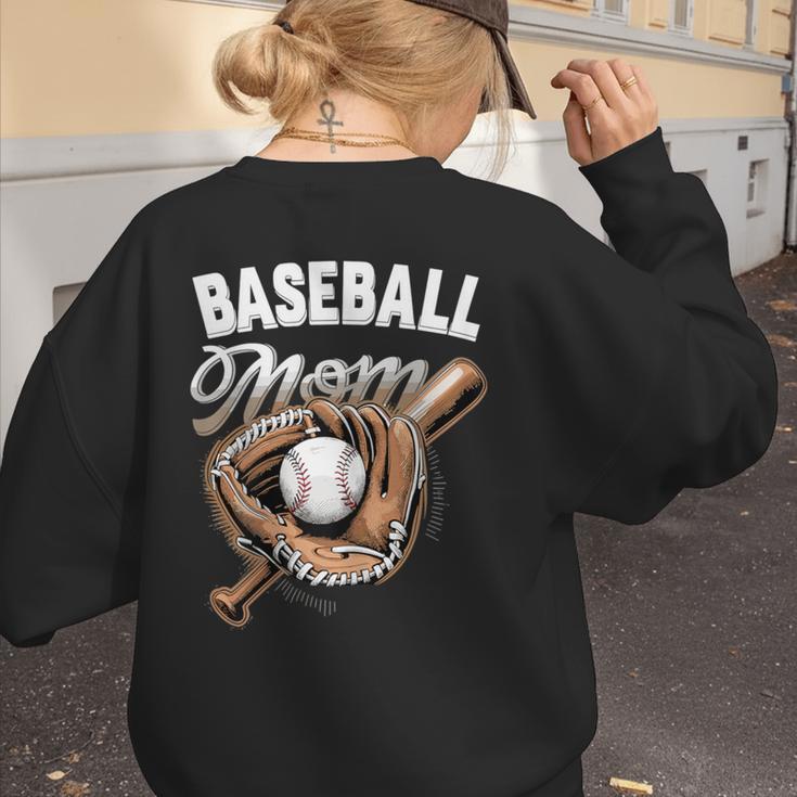Baseball Mom Baseball Player Women's Sweatshirt Back Print