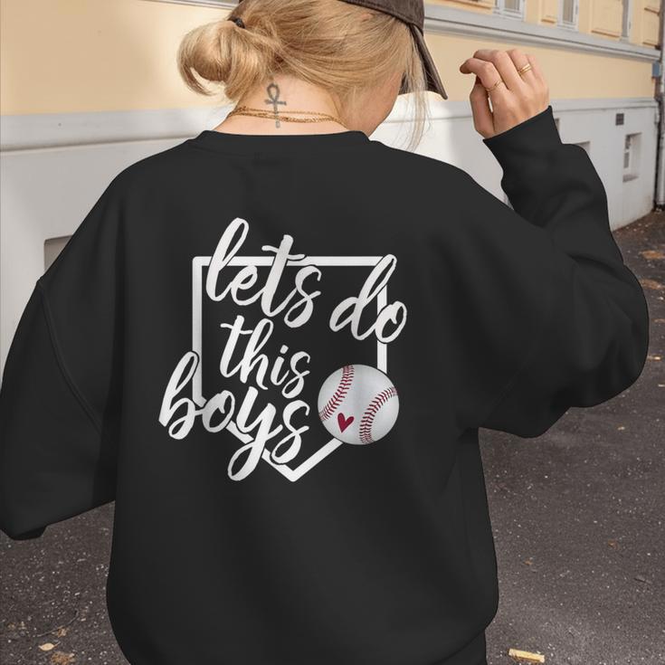 Baseball Mom Shirt Baseball Let's Do This Boys Women's Sweatshirt Back Print