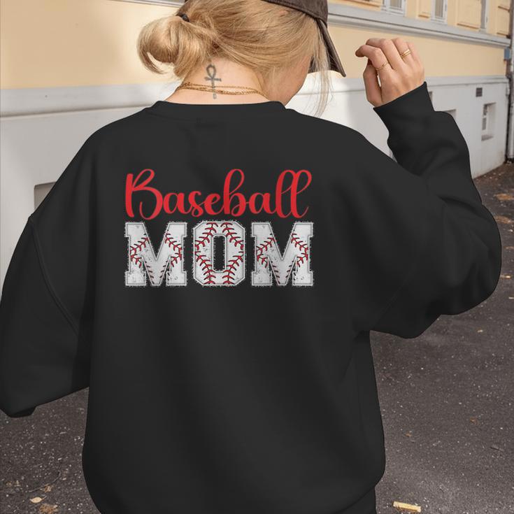 Baseball Mom Sporty Humor Women's Sweatshirt Back Print Baseball Mom Sporty Humor Women's Sweatshirt Back Print
