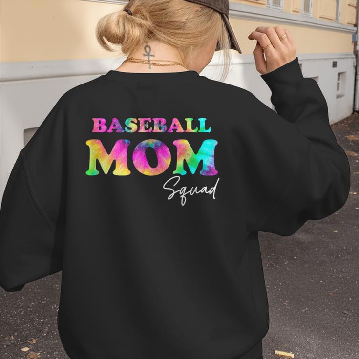 Baseball Mom Squad Tie Dye Cute Ball Mom Women's Sweatshirt Back Print Baseball Mom Squad Tie Dye Cute Ball Mom Women's Sweatshirt Back Print