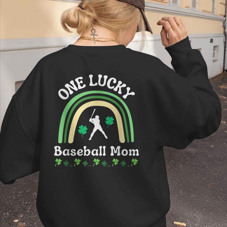 Baseball Mom St Patrick's Day Irish Shamrock Sports Women's Sweatshirt Back Print Baseball Mom St Patrick's Day Irish Shamrock Sports Women's Sweatshirt Back Print