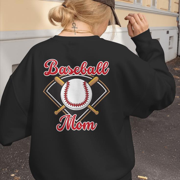 Baseball Mom T-Ball Mom Little League Mom Apparel Women's Sweatshirt Back Print