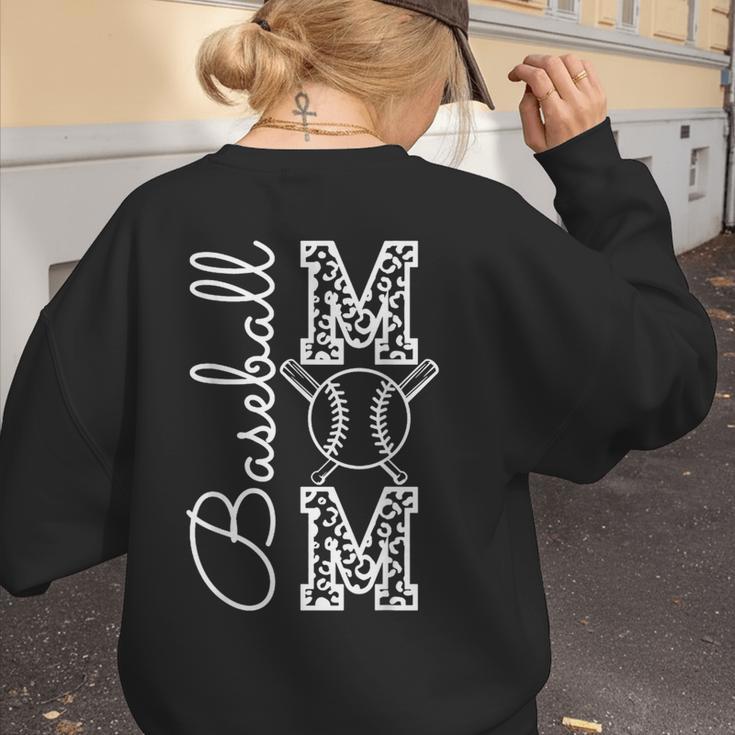 Baseball Mom Tee Leopard Mother's Day Grandma Women's Sweatshirt Back Print Baseball Mom Tee Leopard Mother's Day Grandma Women's Sweatshirt Back Print