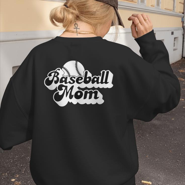 Baseball Mom Vintage Team Swag Women's Sweatshirt Back Print Baseball Mom Vintage Team Swag Women's Sweatshirt Back Print