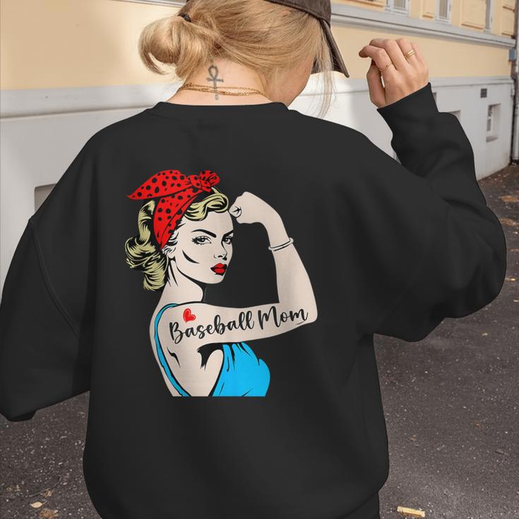 Baseball Mom Woman Baseball Sport Lover Women's Sweatshirt Back Print