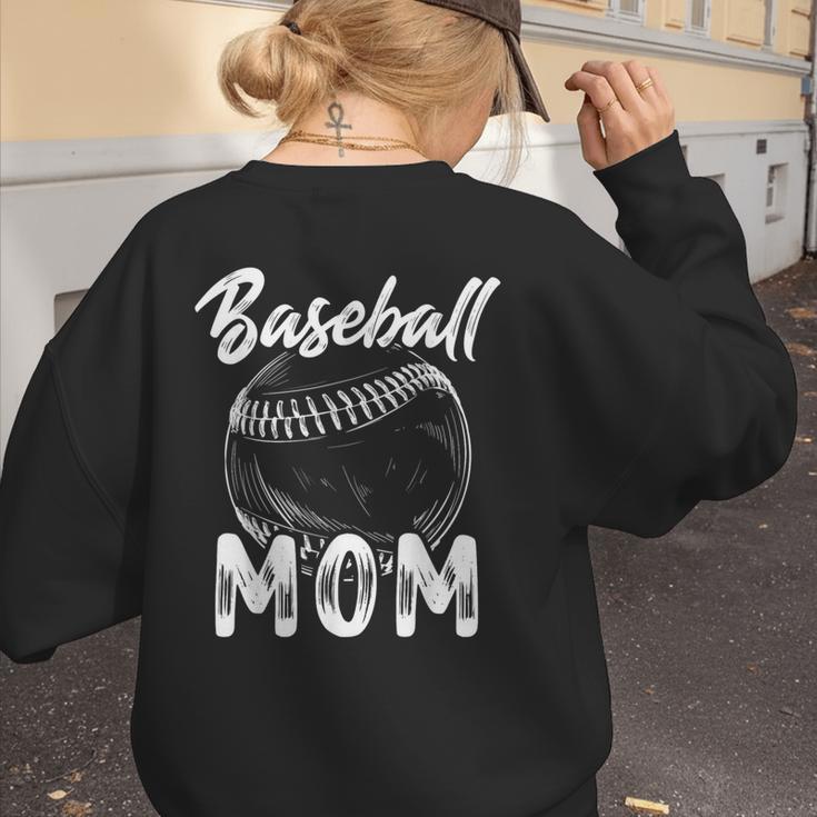 Baseball Mom For Women Family Matching Players Team Mommy Women's Sweatshirt Back Print Baseball Mom For Women Family Matching Players Team Mommy Women's Sweatshirt Back Print