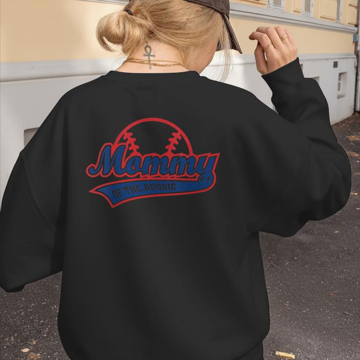 Baseball Mommy Of The Rookie Mom Birthday Baseball Women's Sweatshirt Back Print