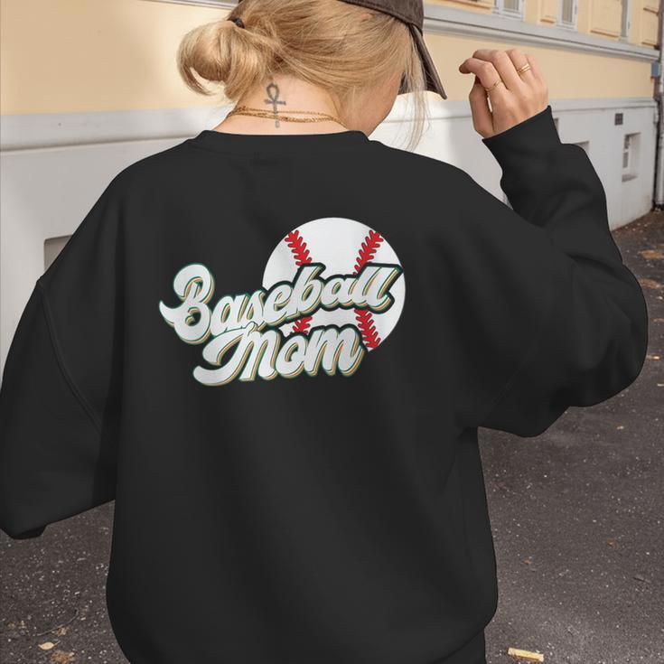 Baseball Mom's Favorite Game Day Women's Sweatshirt Back Print Baseball Mom's Favorite Game Day Women's Sweatshirt Back Print