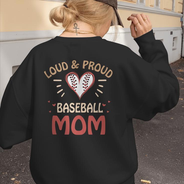 Baseball Moms Game Practice Sports School Kids Women's Sweatshirt Back Print