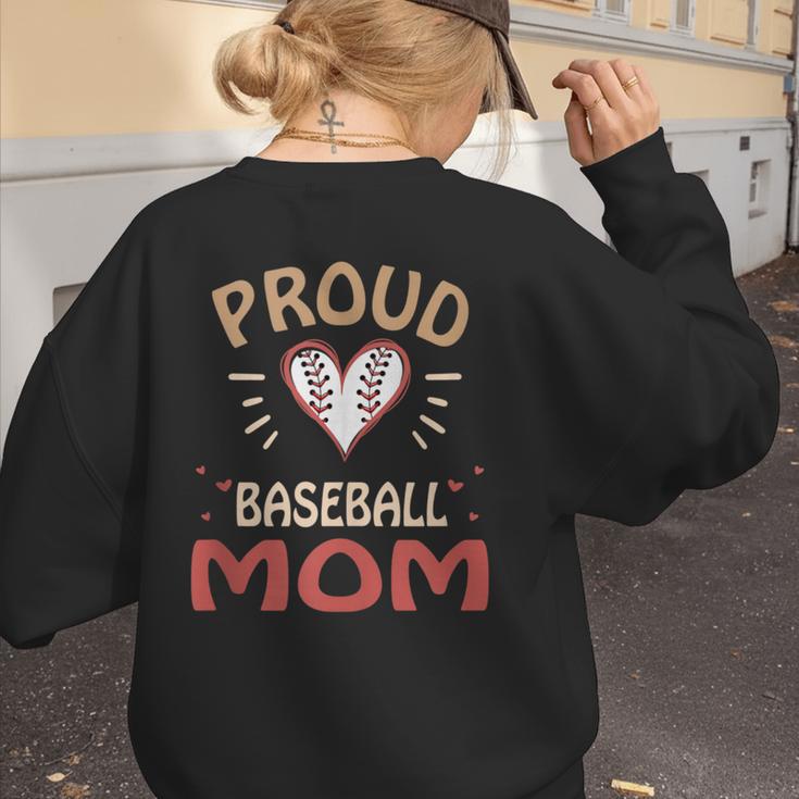 Baseball Moms Mother Kids Girls Boys School Game Women's Sweatshirt Back Print Baseball Moms Mother Kids Girls Boys School Game Women's Sweatshirt Back Print