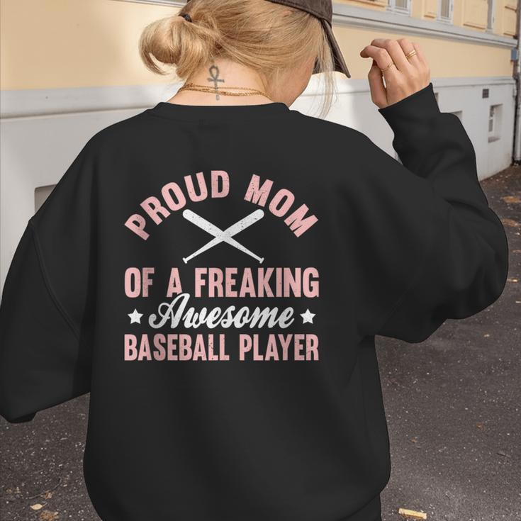 Baseball Player Pitcher Catcher Baseball Mom Mother Women's Sweatshirt Back Print Baseball Player Pitcher Catcher Baseball Mom Mother Women's Sweatshirt Back Print