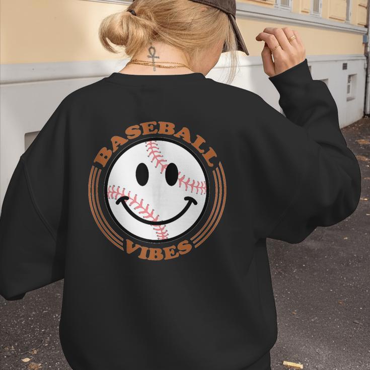 Baseball Vibes Baseball Mom Women's Sweatshirt Back Print