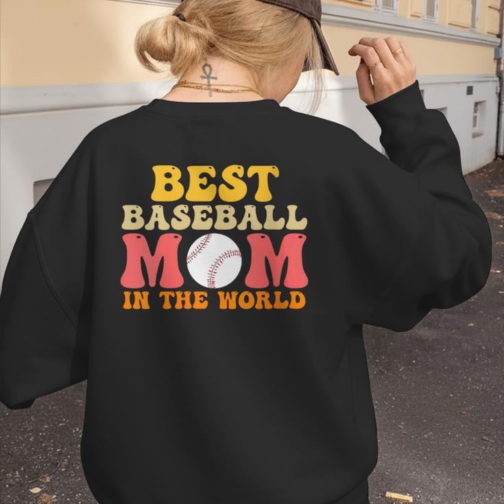 Best Baseball Mom In The World Baseball Women's Sweatshirt Back Print Best Baseball Mom In The World Baseball Women's Sweatshirt Back Print