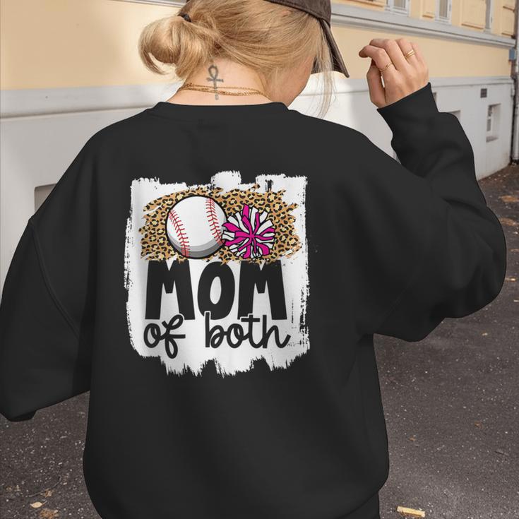 Cheer Baseball Mom Of Both Baseball And Cheer Mother Women's Sweatshirt Back Print