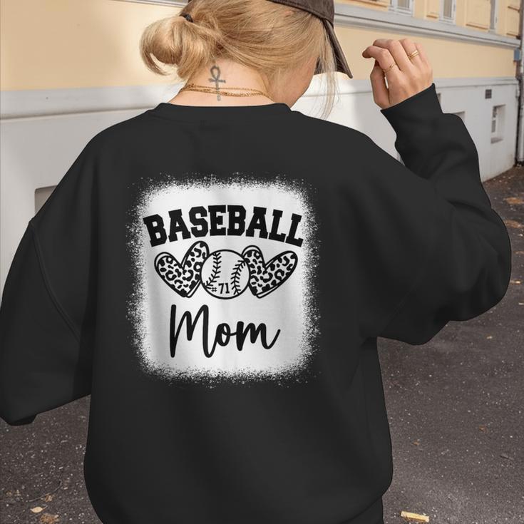 Custom Baseball Mom Number 71 Heart For Mom Women's Sweatshirt Back Print Custom Baseball Mom Number 71 Heart For Mom Women's Sweatshirt Back Print