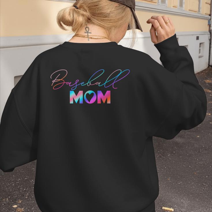 Cute Mother's Day Teeball T-Ball Baseball Mom Women's Sweatshirt Back Print