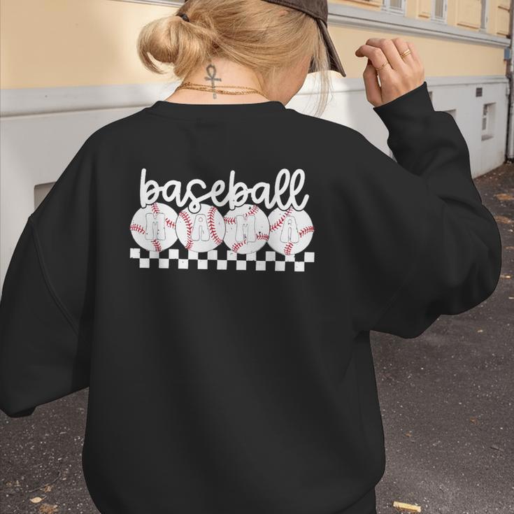 Cute Sports Baseball Mom Game Day Women's Sweatshirt Back Print Cute Sports Baseball Mom Game Day Women's Sweatshirt Back Print