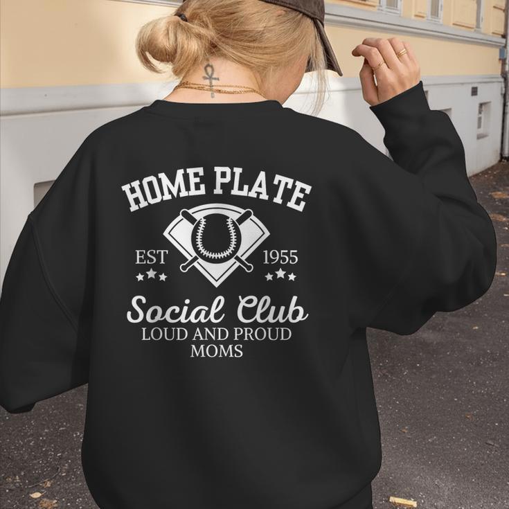 Home Plate Social Club Baseball Moms Group Tee Women's Sweatshirt Back Print Home Plate Social Club Baseball Moms Group Tee Women's Sweatshirt Back Print