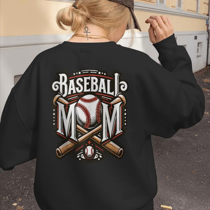 Home Run Baseball Mom Women's Sweatshirt Back Print