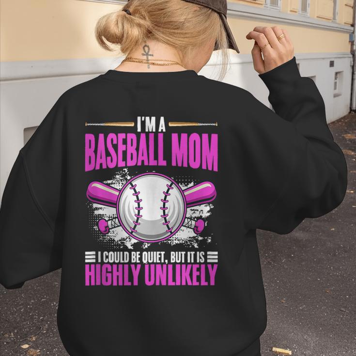 I'm A Baseball Mom Baseball Pitcher Catcher Baseball Player Women's Sweatshirt Back Print I'm A Baseball Mom Baseball Pitcher Catcher Baseball Player Women's Sweatshirt Back Print