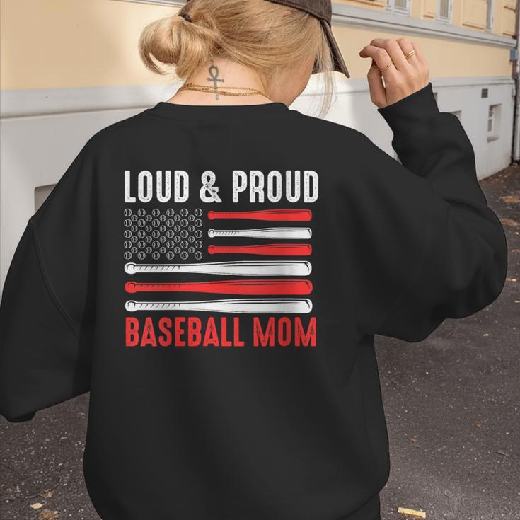 Loud & Proud Baseball Mom Sport Women's Sweatshirt Back Print Loud & Proud Baseball Mom Sport Women's Sweatshirt Back Print