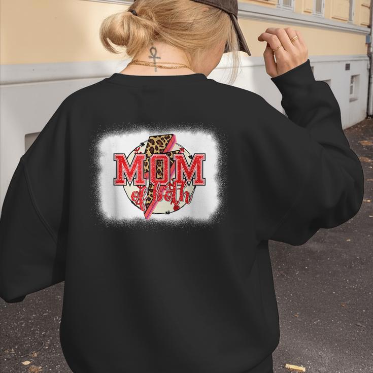 Mom Of Both Baseball Mom Mommy Women's Sweatshirt Back Print Mom Of Both Baseball Mom Mommy Women's Sweatshirt Back Print