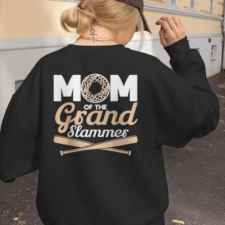 Mom Of The Grand Slammer Leopard Baseball Mom Women's Sweatshirt Back Print Mom Of The Grand Slammer Leopard Baseball Mom Women's Sweatshirt Back Print