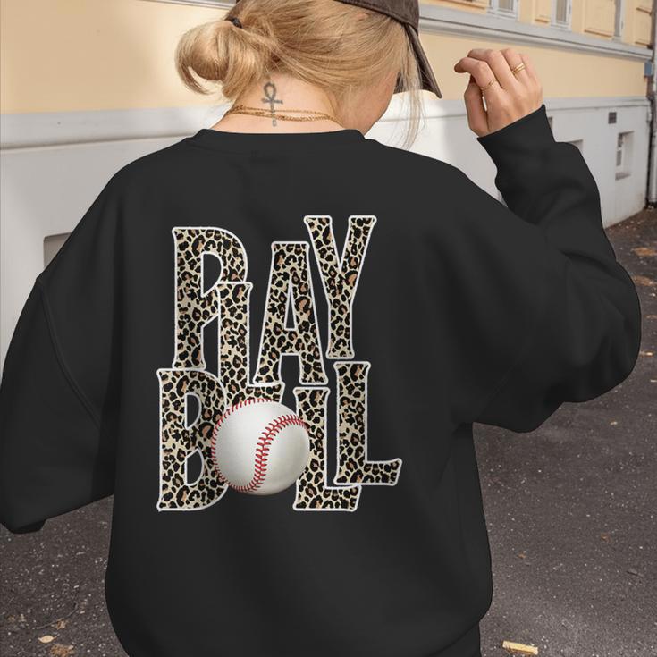 Play Ball Women Graphic Baseball Mom Baseball Women's Sweatshirt Back Print